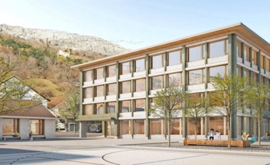 Referenzbild vom Projekt Neubau Schulanlage Haldenstein
